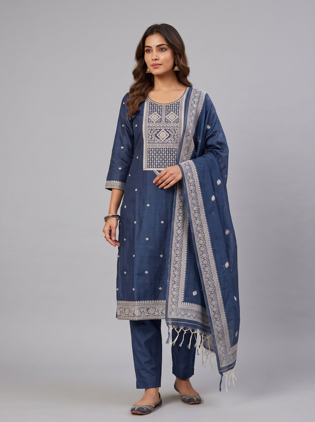 Chanderei Silk Weaving Salwar Kameez