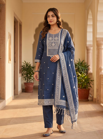 Chanderei Silk Weaving Salwar Kameez