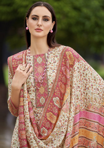 Ambarlyn Womens Printed Pashmina Salwar Kameez - Viscose Digital Print Dupatta Ethnic Dress (PPSK AWT1120)