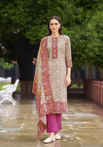 Ambarlyn Womens Printed Pashmina Salwar Kameez - Viscose Digital Print Dupatta Ethnic Dress (PPSK AWT1120)