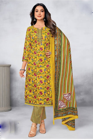 100% Cotton Jaipuri Printed Salwar Kameez Suit