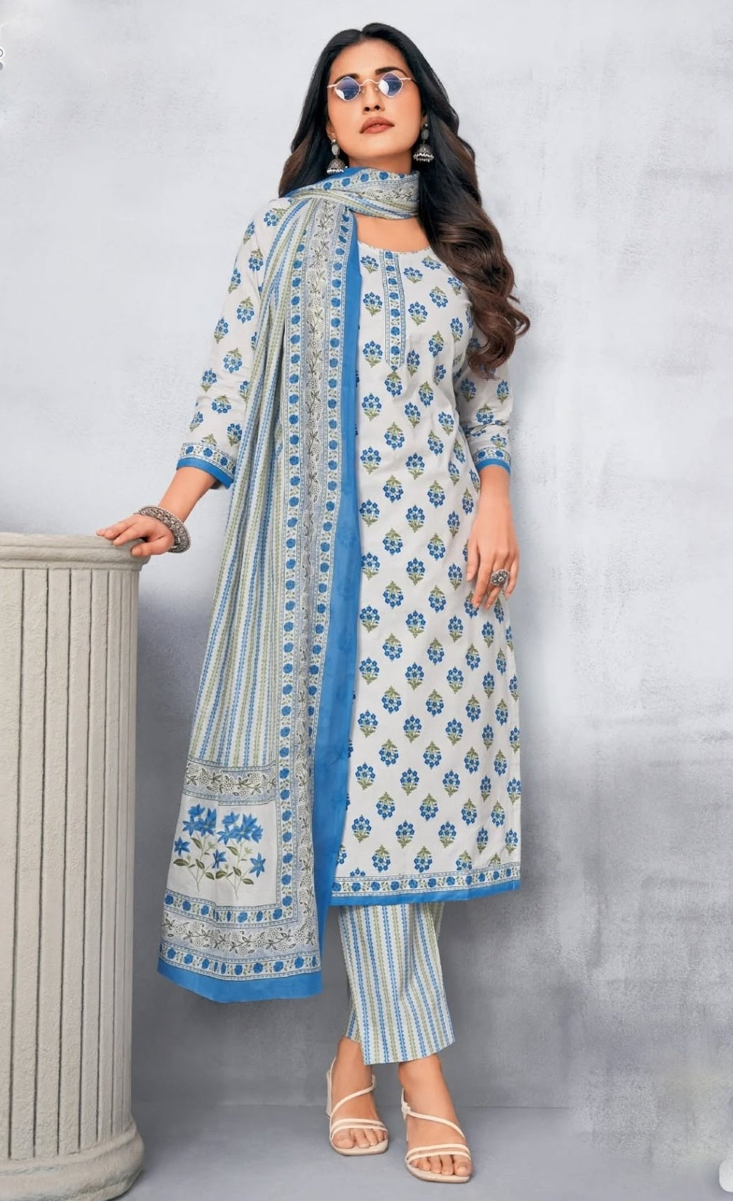 100% Cotton Jaipuri Printed Salwar Kameez Suit