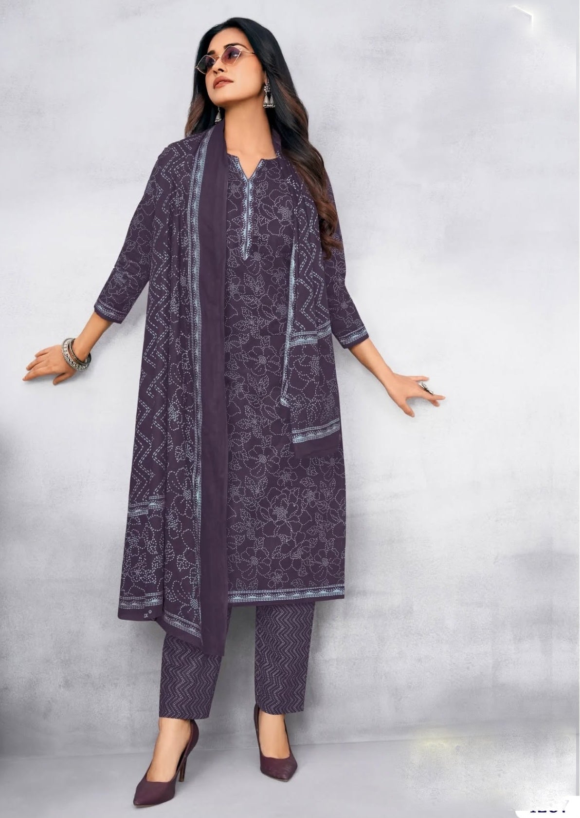 100% Cotton Jaipuri Printed Salwar Kameez Suit