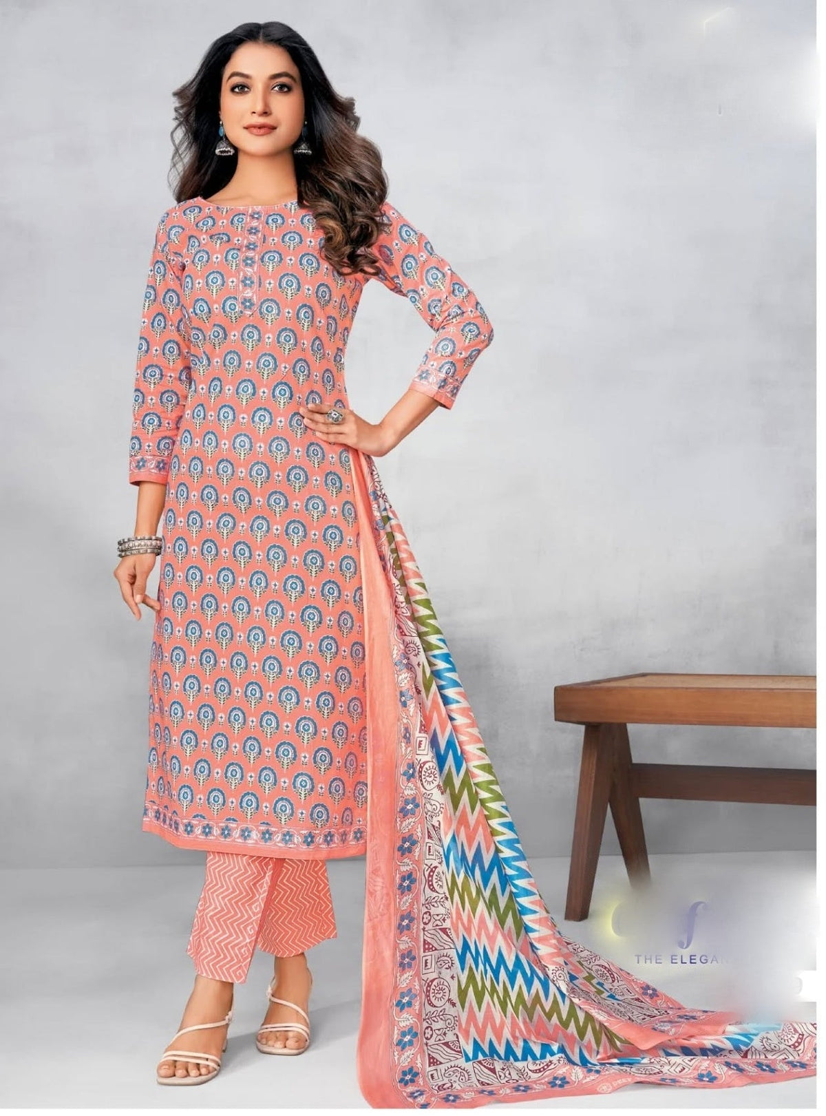 100% Cotton Jaipuri Printed Salwar Kameez Suit