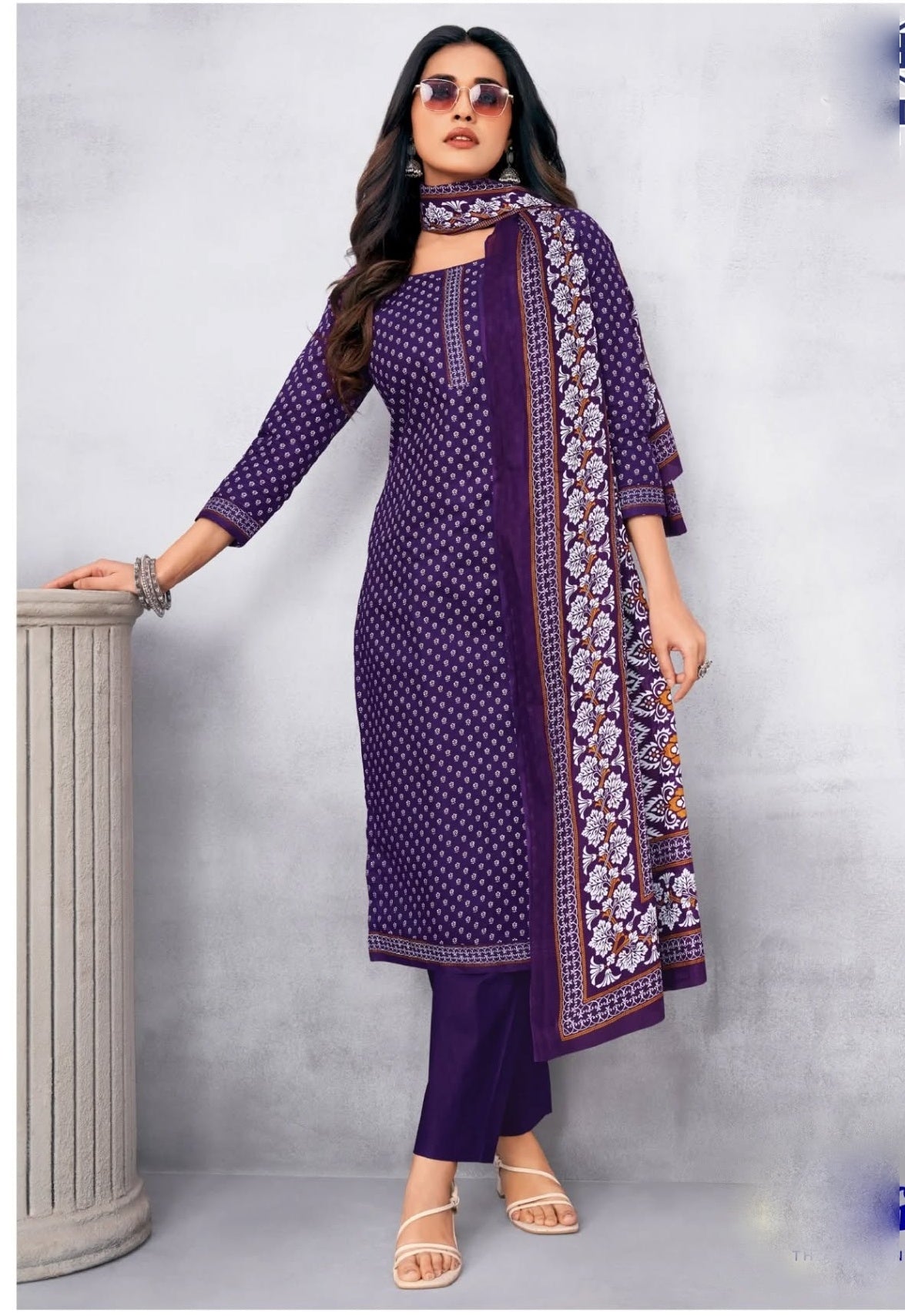 100% Cotton Jaipuri Printed Salwar Kameez Suit