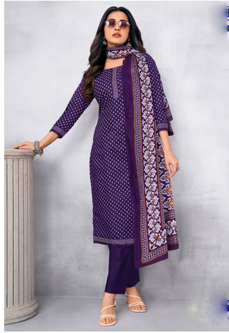100% Cotton Jaipuri Printed Salwar Kameez Suit