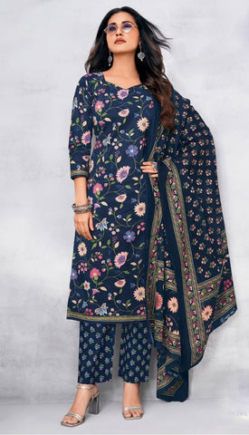 100% Cotton Jaipuri Printed Salwar Kameez Suit