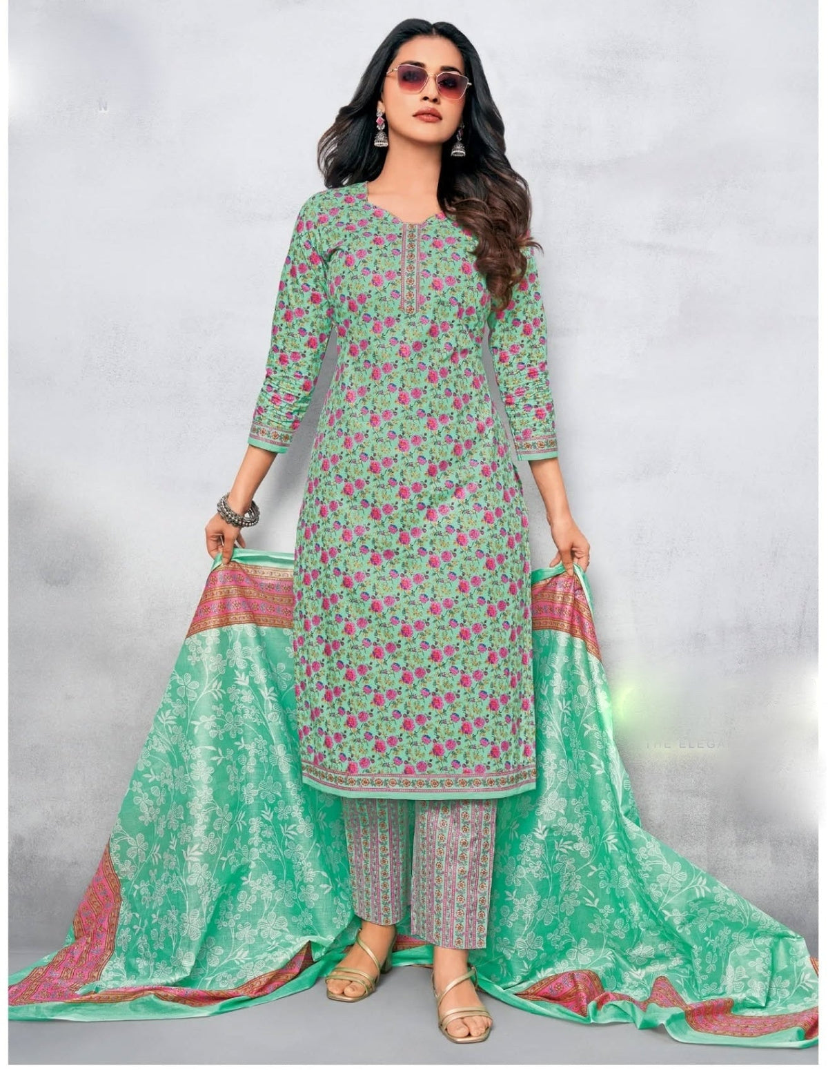 100% Cotton Jaipuri Printed Salwar Kameez Suit