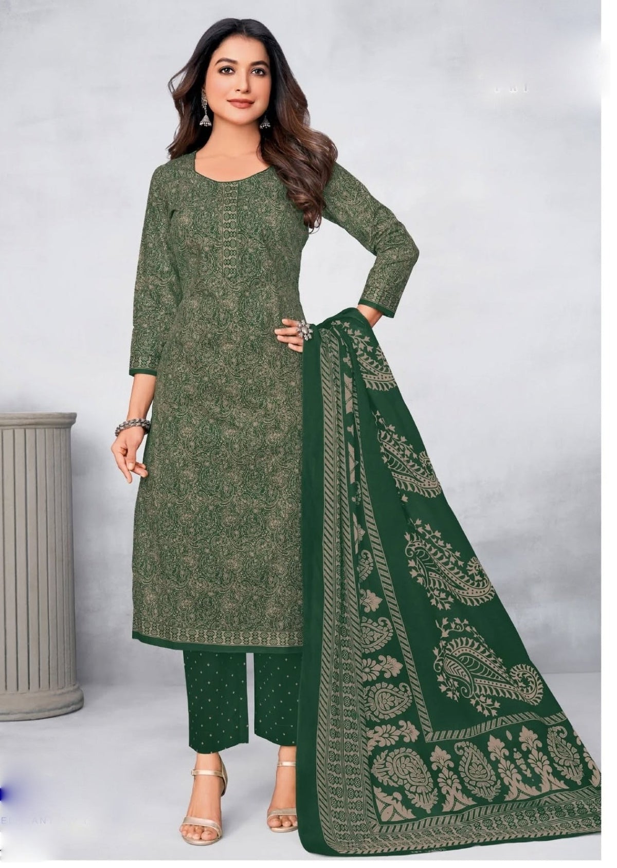 100% Cotton Jaipuri Printed Salwar Kameez Suit