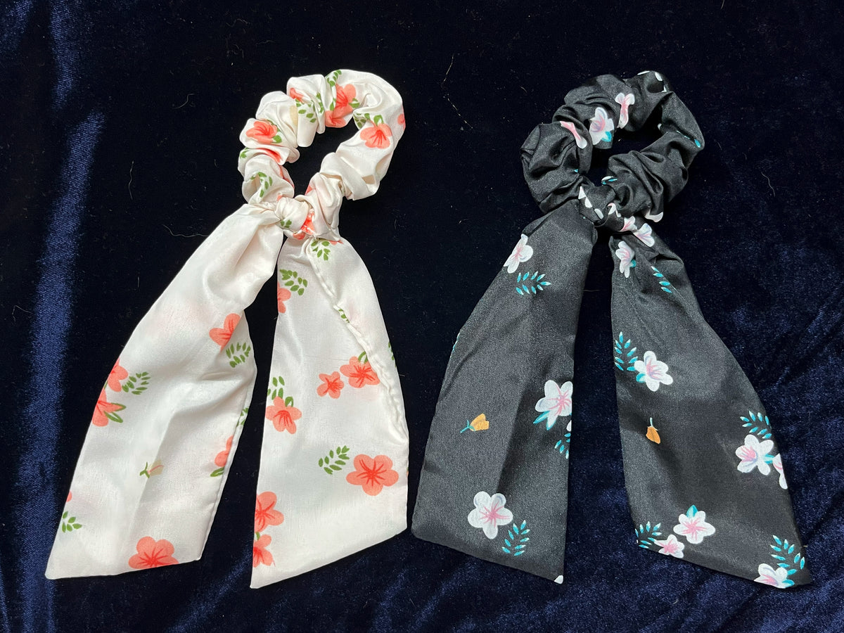 Pair of Scrunchie Hair Bow/Ribbon