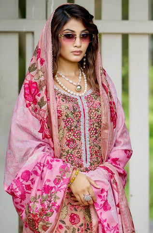 Cotton Printed Embroidered Salwar Kameez