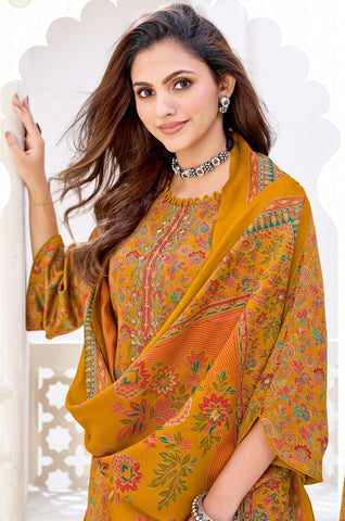 Cotton Printed Embroidered Salwar Kameez