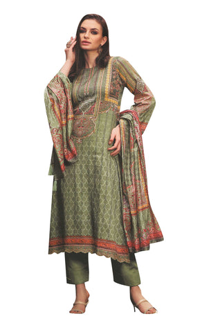 Ambarlyn Digital Printed Salwar Kameez in Cotton for Women Cutwork Lace Border Lawn Dupatta CPSK