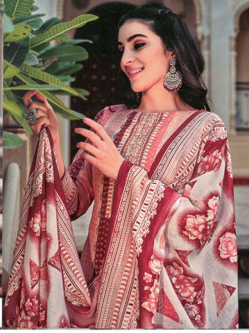 Ambarlyn Casual 100% Cotton Printed Salwar Kameez Suit | Lawn Cotton Dupatta (CPSK ZLK720)