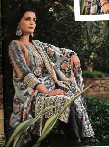 Ambarlyn Casual 100% Cotton Printed Salwar Kameez Suit | Lawn Cotton Dupatta (CPSK ZLK720)